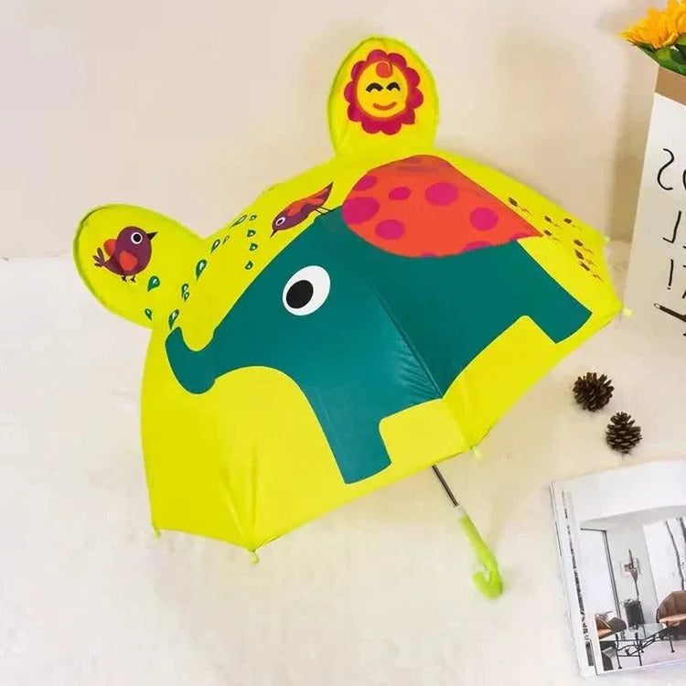 Kids' Umbrella Lightweight Manual Open & Close Animal Designs