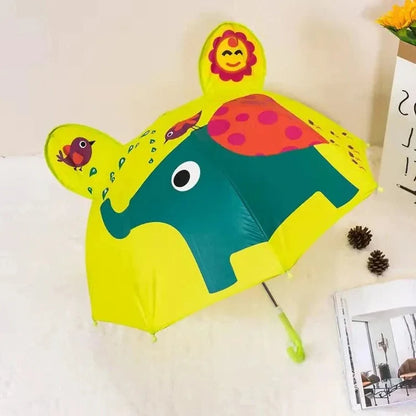 Kids' Umbrella Lightweight Manual Open & Close Animal Designs