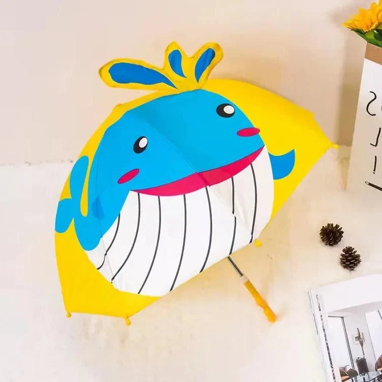 Kids' Umbrella Lightweight Manual Open & Close Animal Designs