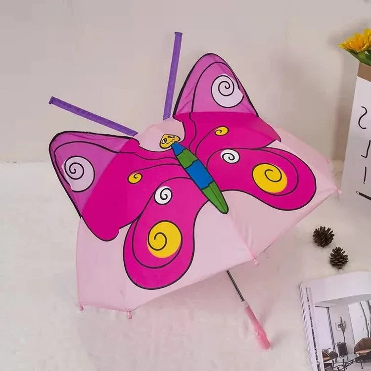 Kids' Umbrella Lightweight Manual Open & Close Animal Designs
