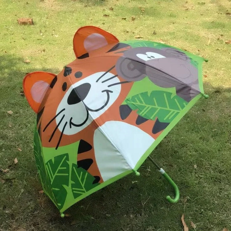 Kids' Umbrella Lightweight Manual Open & Close Animal Designs