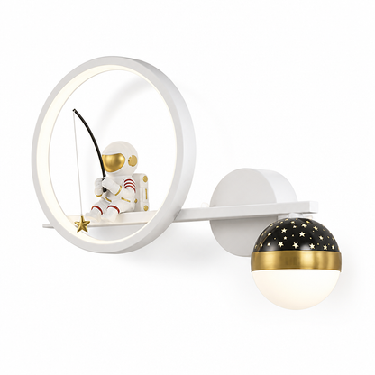 Kids Wall Night Light Astronaut Star Projector 3-Color Dimmable