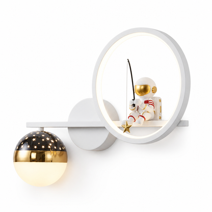 Kids Wall Night Light Astronaut Star Projector 3-Color Dimmable