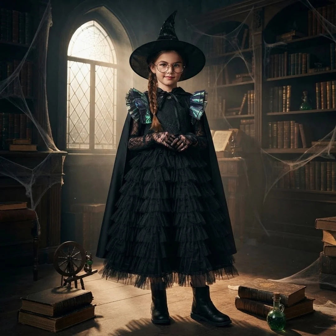 Kids Witch Costume Dress Lightweight Polyesterյանն