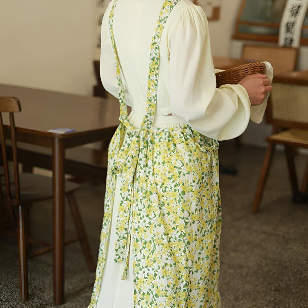 Kitchen Apron 100% Cotton Breathable Two Large Pockets