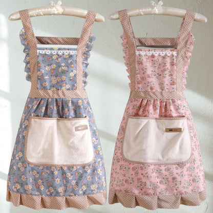 Kitchen Apron 100% Cotton Waterproof & Oil-Resistant Pocketed