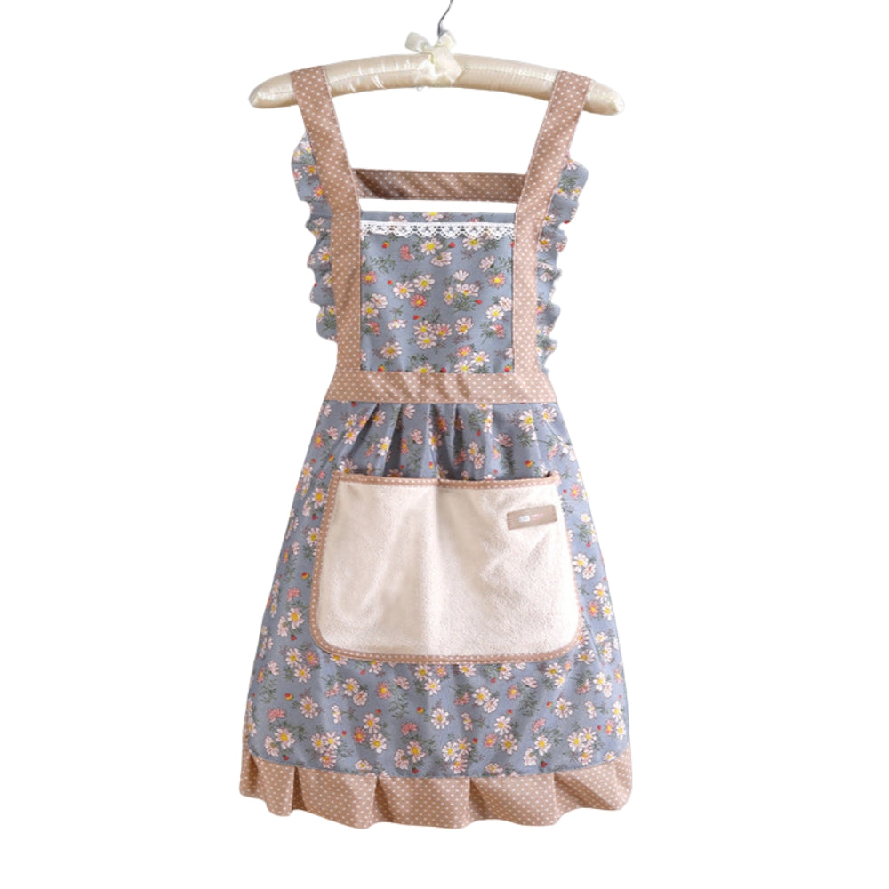 Kitchen Apron 100% Cotton Waterproof & Oil-Resistant Pocketed