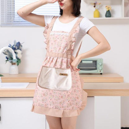 Kitchen Apron 100% Cotton Waterproof & Oil-Resistant Pocketed