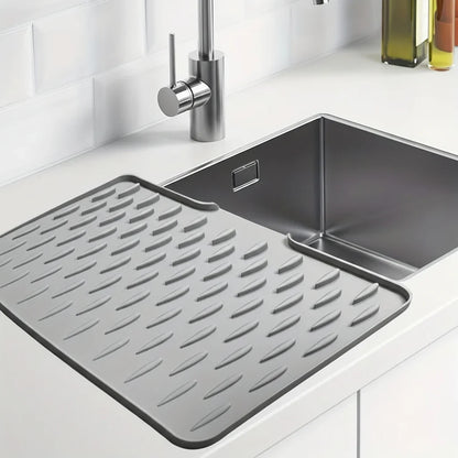 Kitchen Drying Mat Integrated Drainage Channel Non-Slip & Heat-Resistant