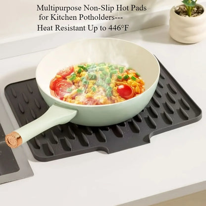 Kitchen Drying Mat Integrated Drainage Channel Non-Slip & Heat-Resistant