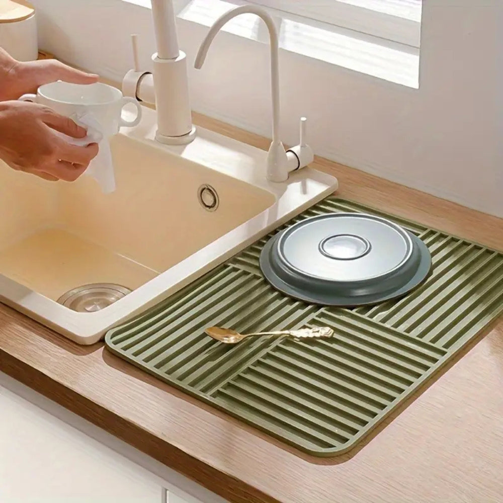 Kitchen Drying Mat Silicone Heat-Resistant & Non-Slip