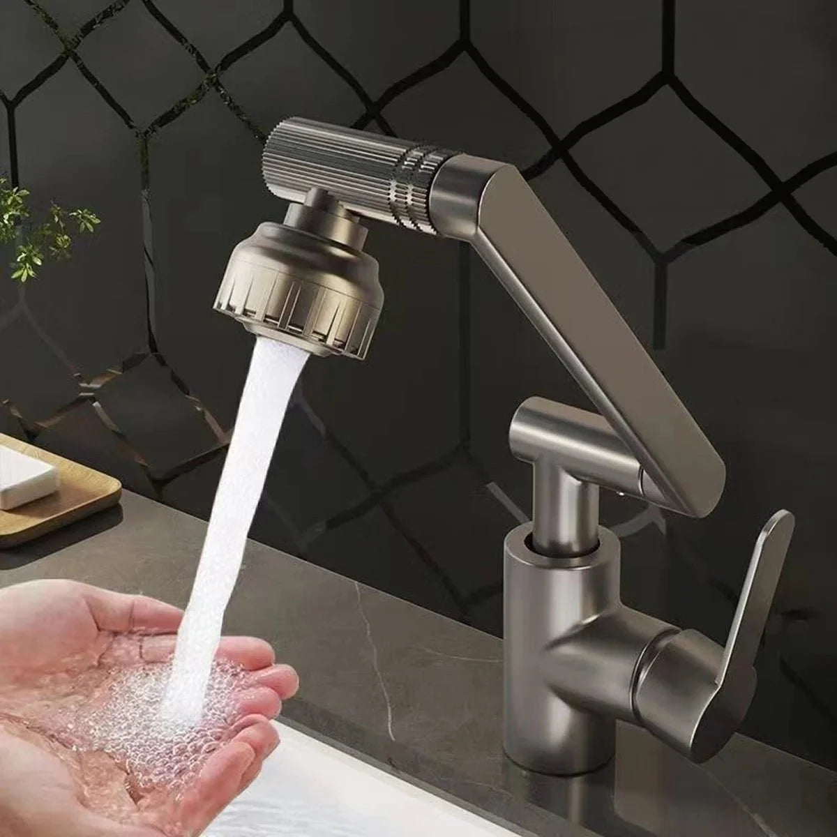 Kitchen Faucet 360° Swivel Arm Dual Spray Modes