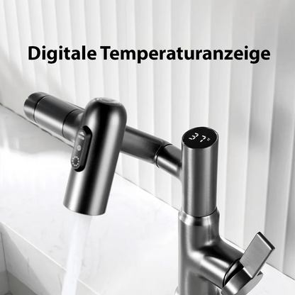 Kitchen Faucet 360° Swivel Height-Adjustable Temperature Display