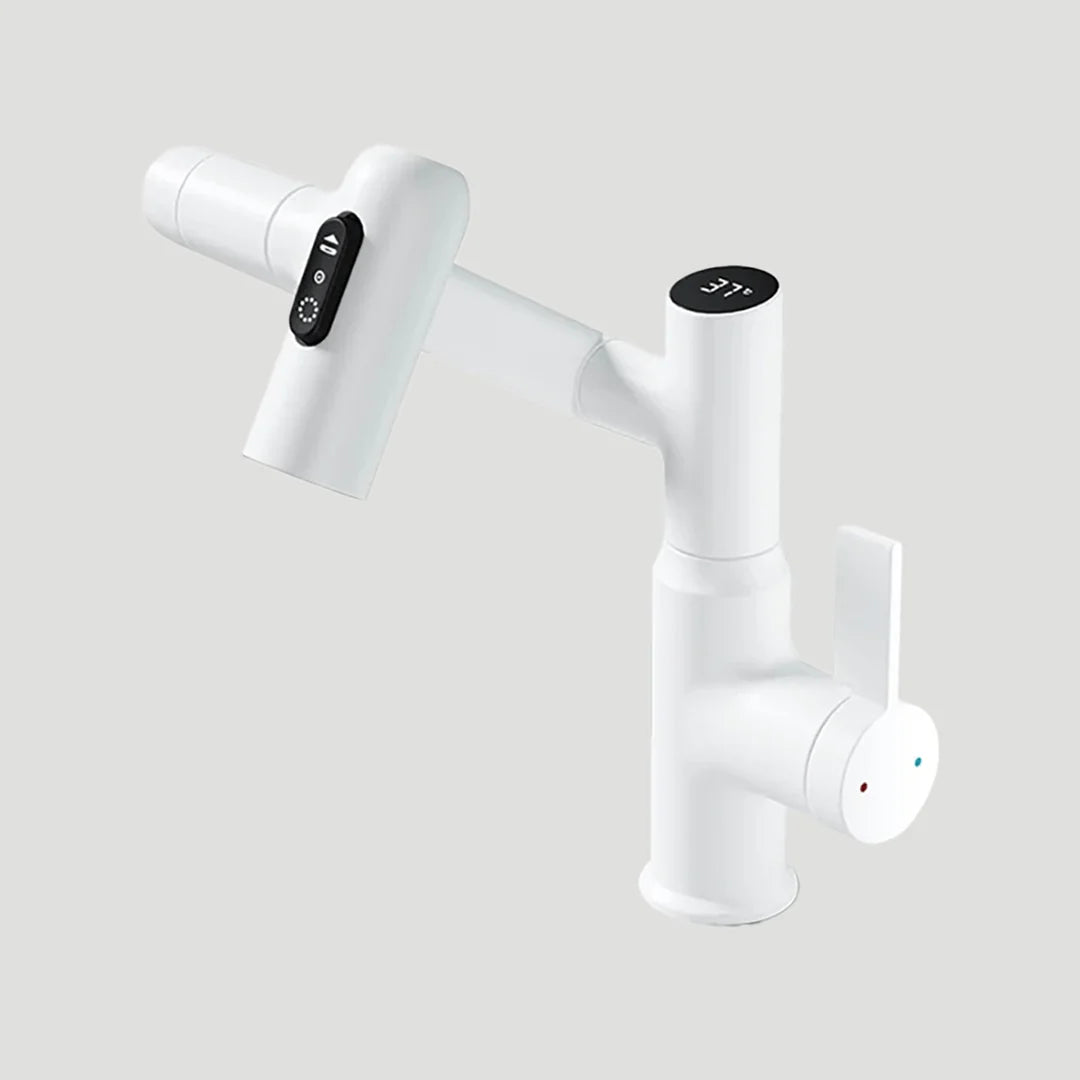 Kitchen Faucet 360° Swivel Height-Adjustable Temperature Display
