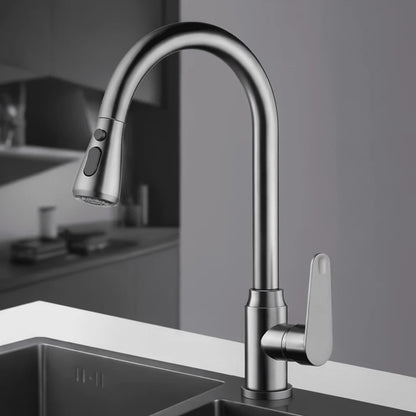 Kitchen Faucet Pull-Out Spray Head 360° Swivel Spout