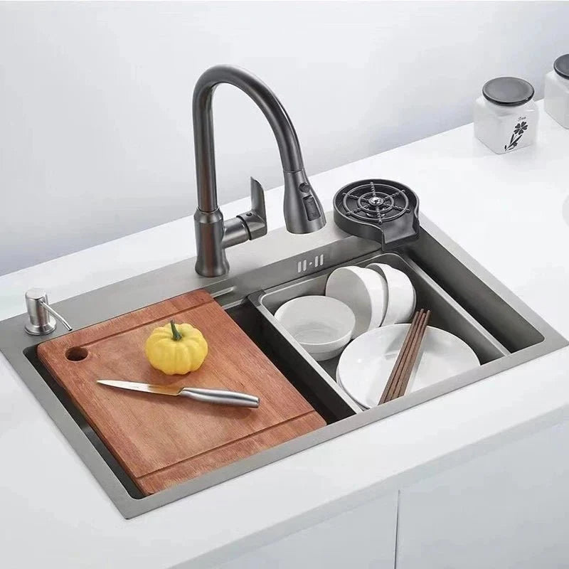 Kitchen Faucet Pull-Out Spray Head 360° Swivel Spout