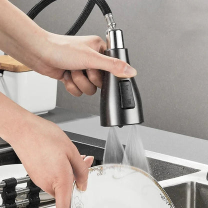 Kitchen Faucet Pull-Out Spray Head 360° Swivel Spout