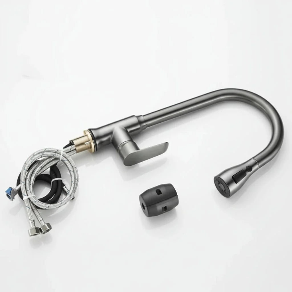 Kitchen Faucet Pull-Out Spray Head 360° Swivel Spout