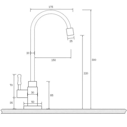 Kitchen Faucet Solid Brass Swan Neck Antique Brass Finish