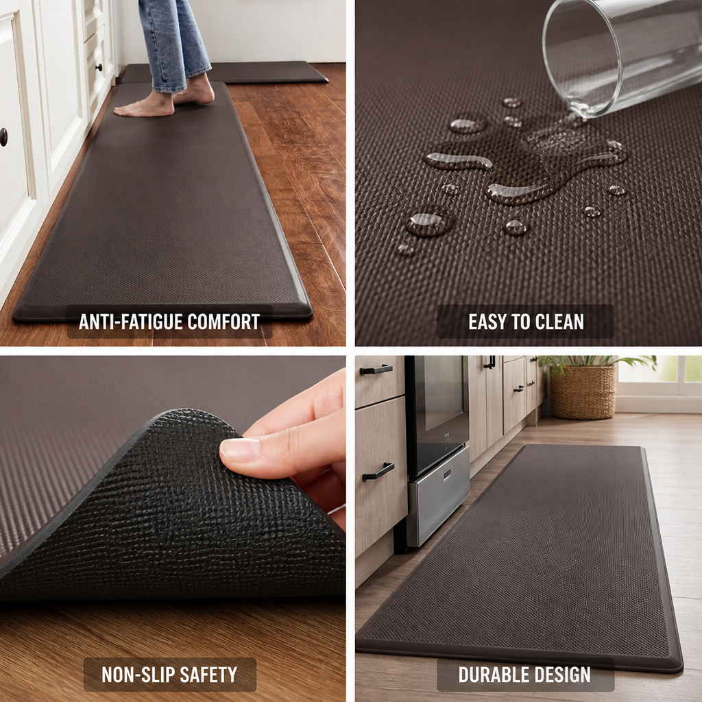 Kitchen Mat Anti-Fatigue Non-Slip Easy-Clean