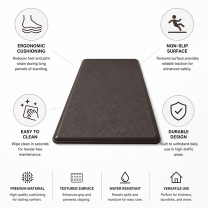 Kitchen Mat Anti-Fatigue Non-Slip Easy-Clean