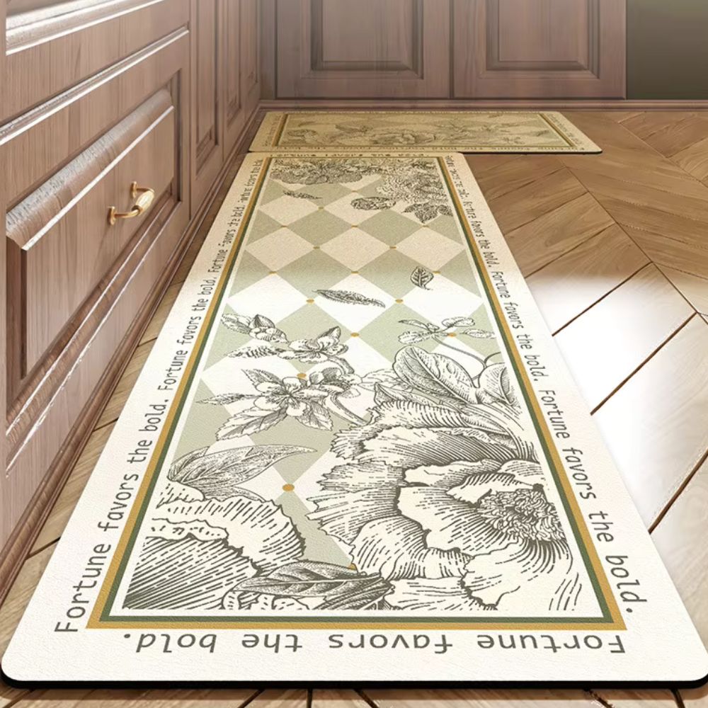 Kitchen Mat Cushioned Quick-Dry Absorbent Rubber Base