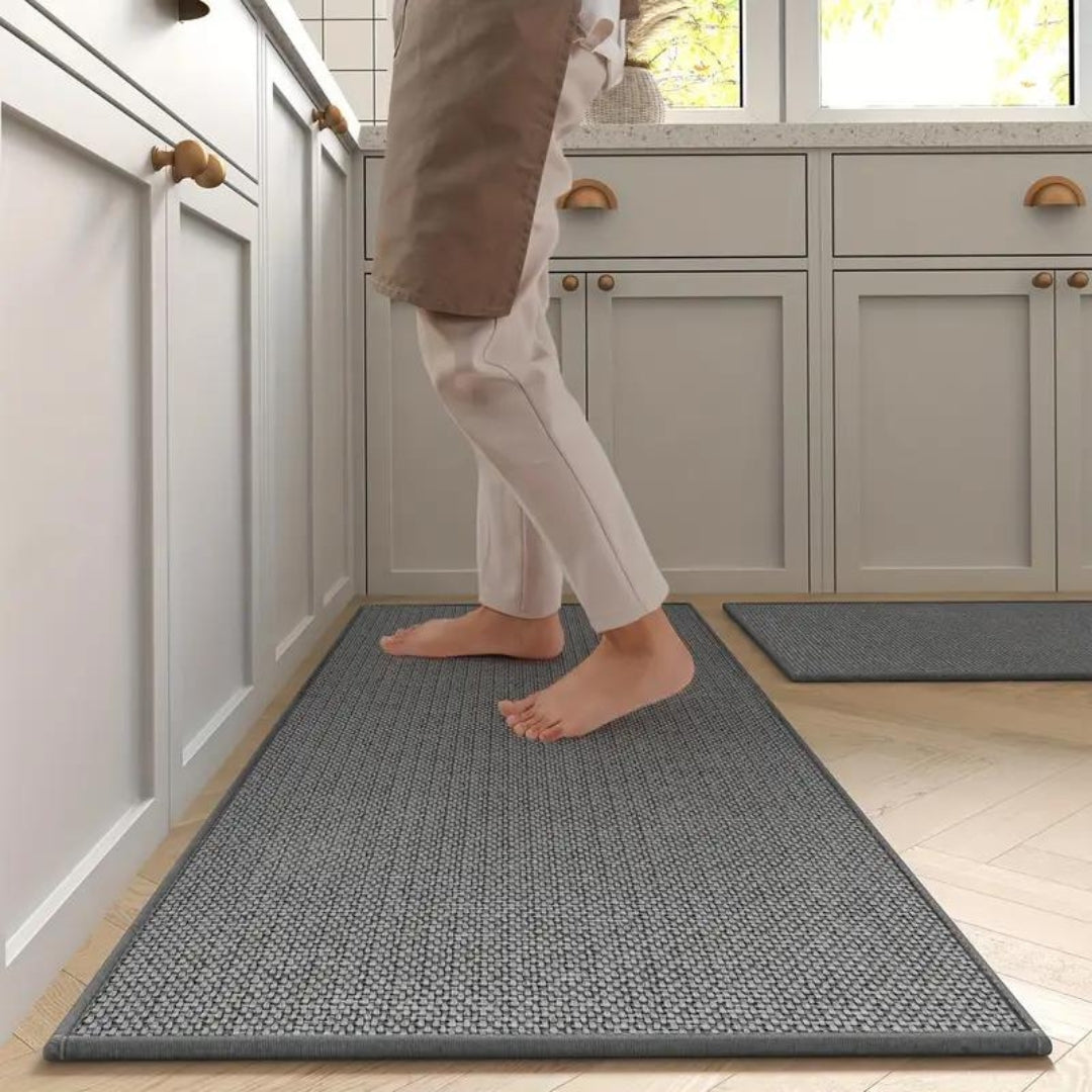 Kitchen Mat Set Anti-Fatigue Non-Slip Twill Set of 2