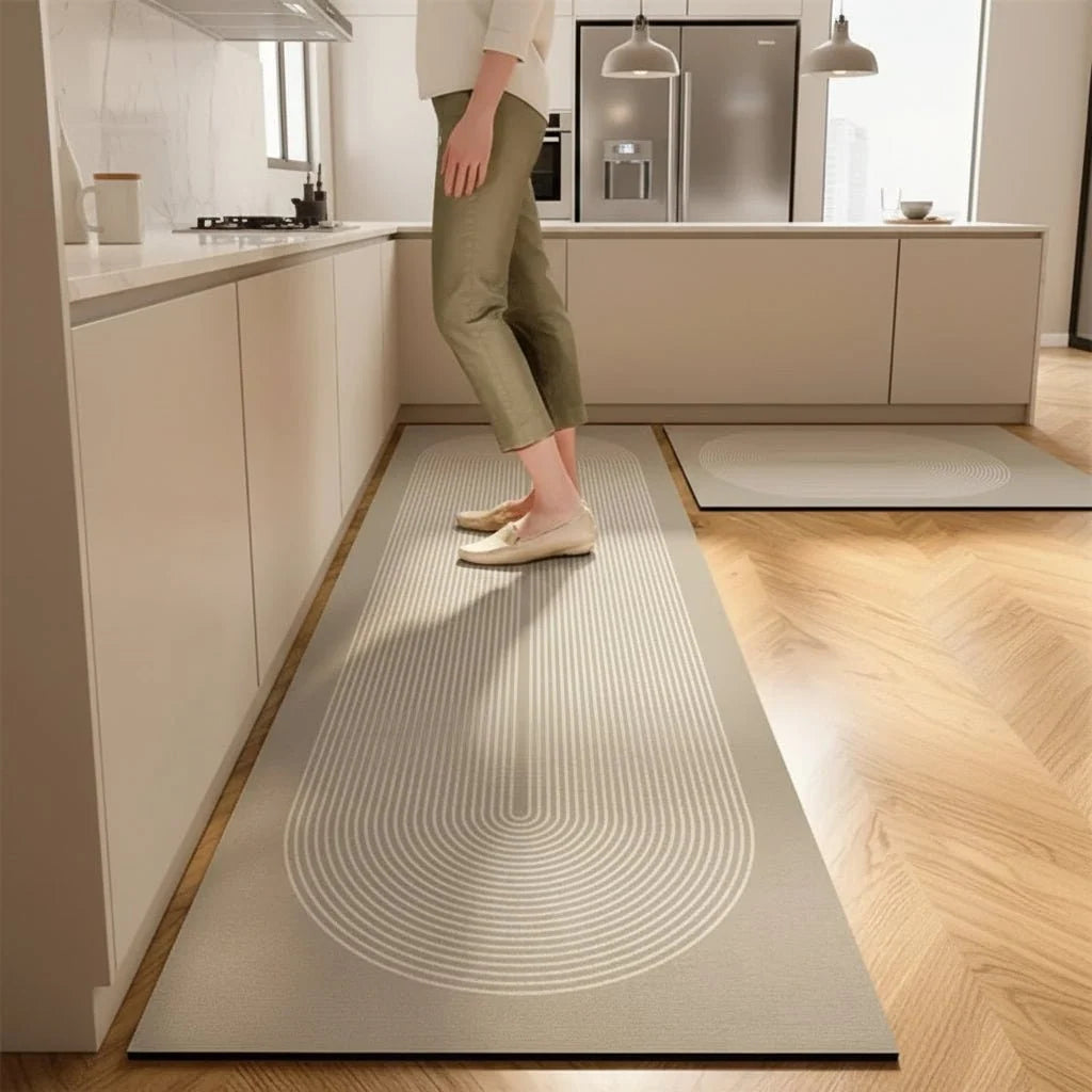 Kitchen Rug Cushioned Absorbent Quick-Drying Non-Slip Backing