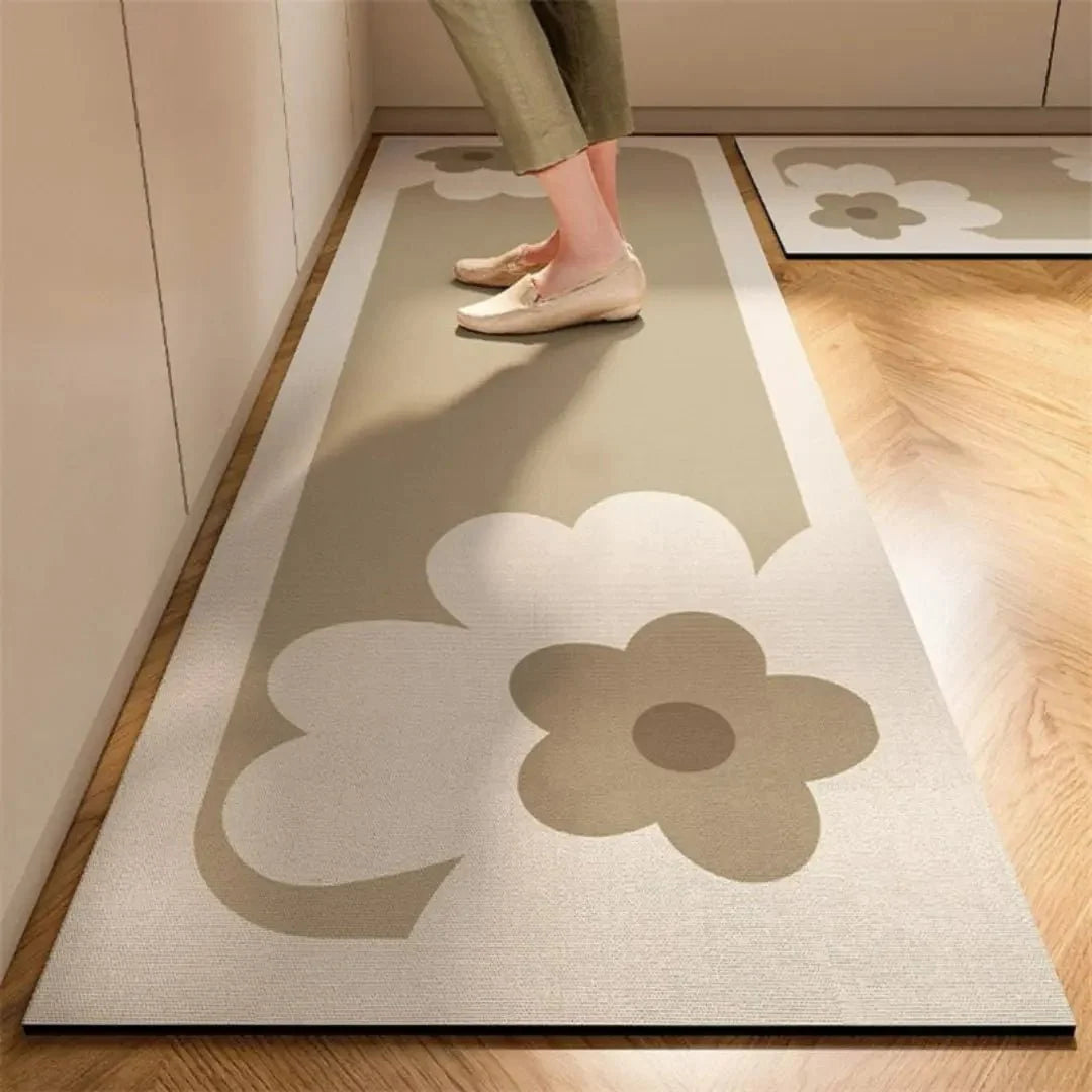 Kitchen Rug Cushioned Absorbent Quick-Drying Non-Slip Backing
