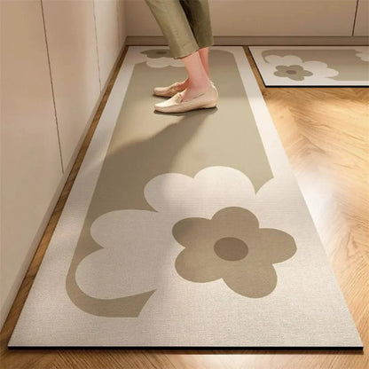 Kitchen Rug Cushioned Absorbent Quick-Drying Non-Slip Backing