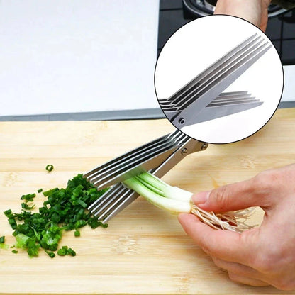 Kitchen Scissors Stainless Steel 5-Layer Blades Ergonomic Handles
