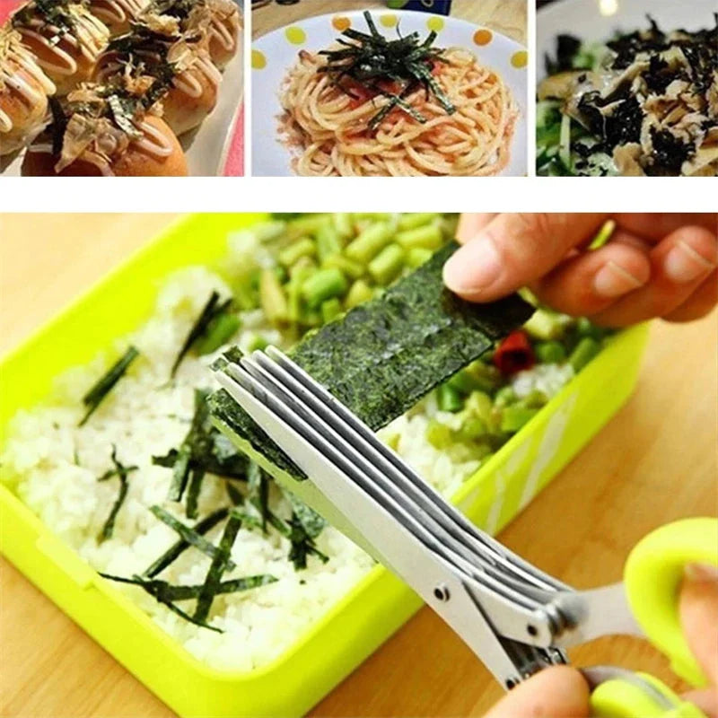Kitchen Scissors Stainless Steel 5-Layer Blades Ergonomic Handles