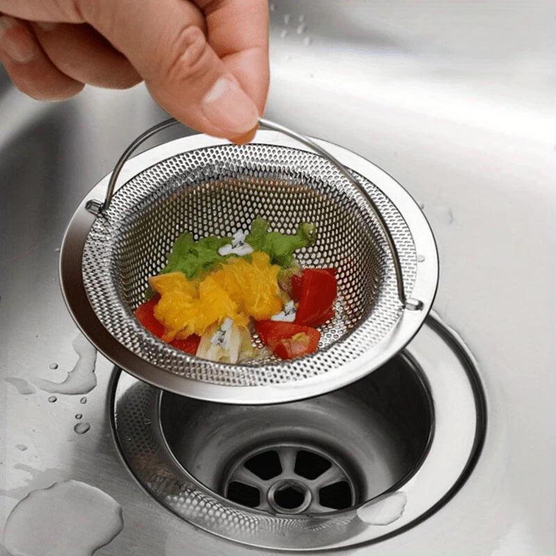 Kitchen Sink Strainer Fine Mesh Easy-Remove Handle