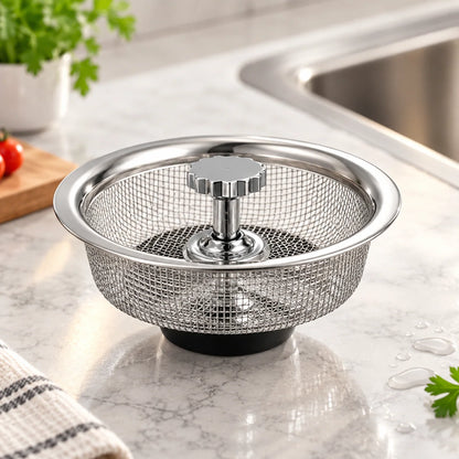 Kitchen Sink Strainer Stainless Steel Strainer & Stopper Combo