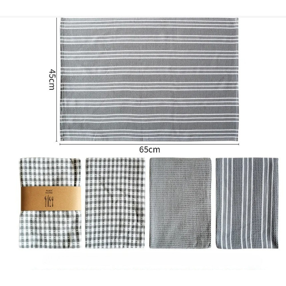 Kitchen Tea Towels Quick-Dry Microfiber Eco-Friendly Set of 3