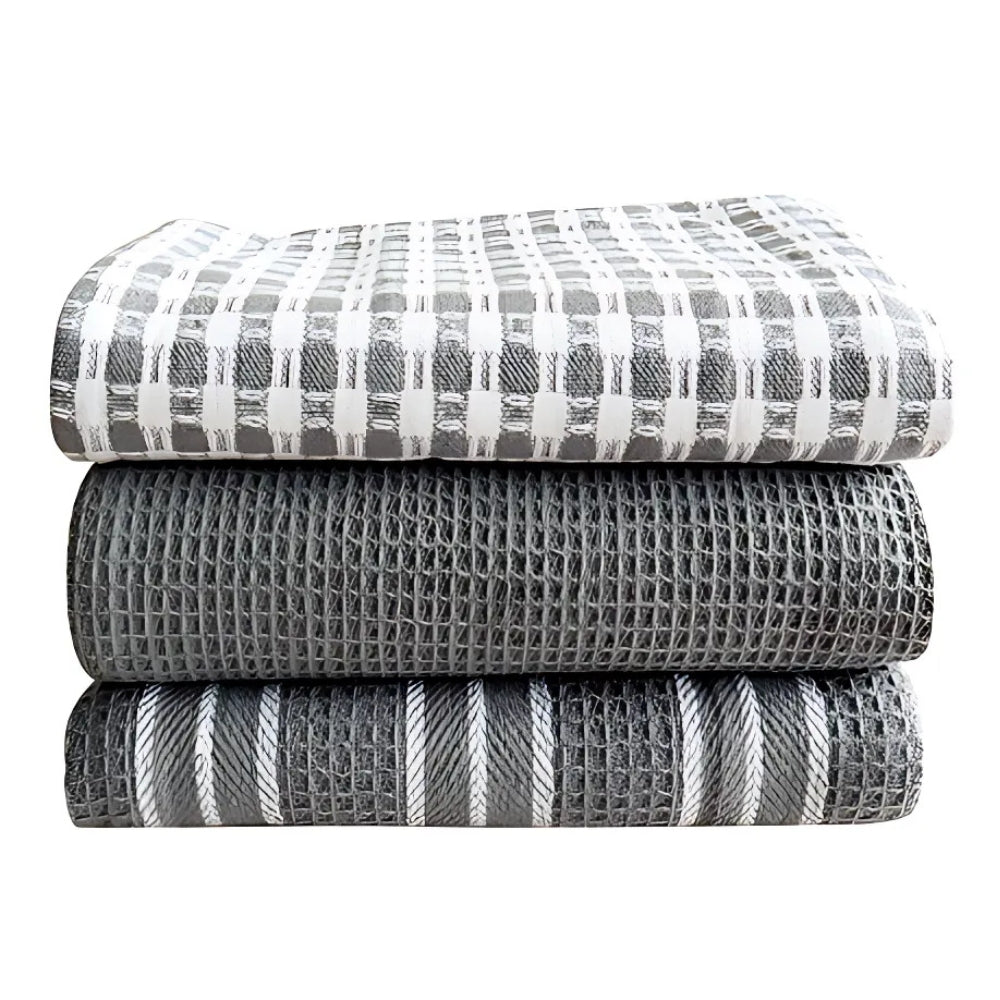Kitchen Tea Towels Quick-Dry Microfiber Eco-Friendly Set of 3