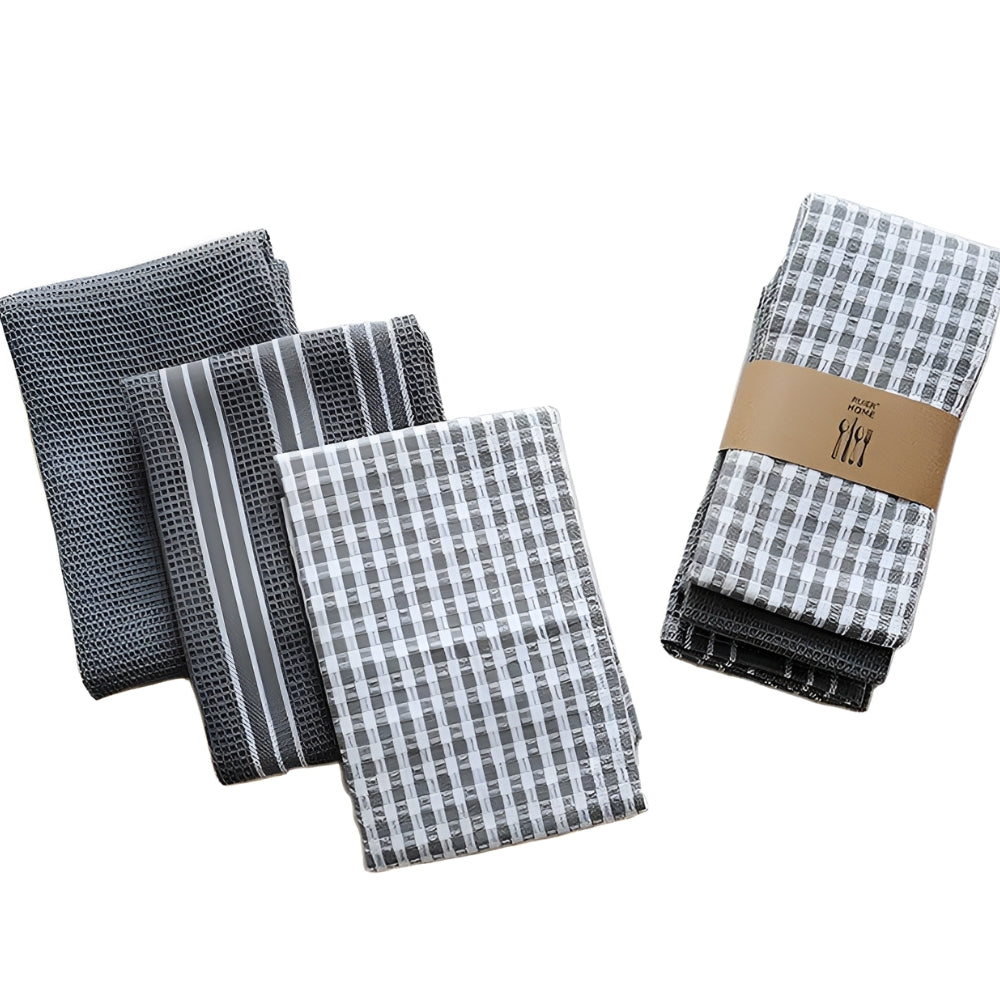 Kitchen Tea Towels Quick-Dry Microfiber Eco-Friendly Set of 3