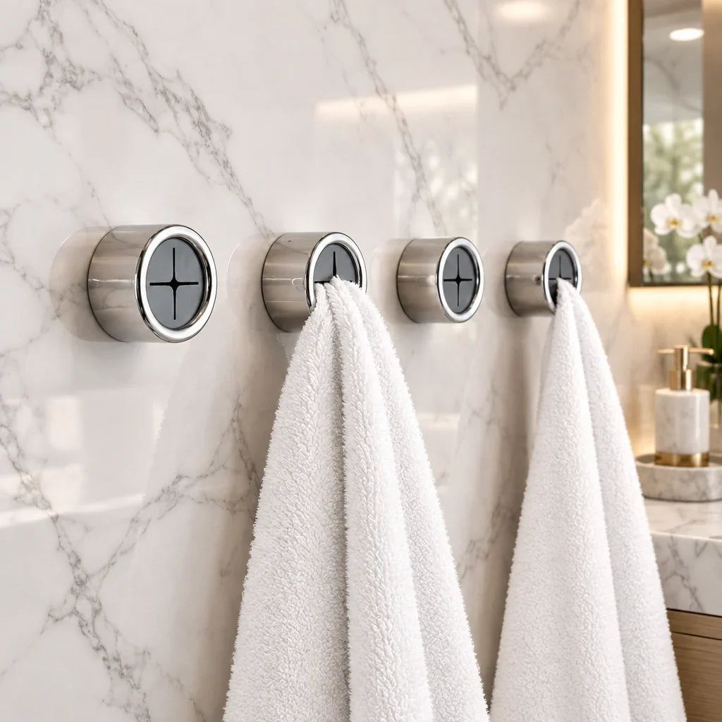 Kitchen Towel Clips Adhesive Tool-Free Set of 4