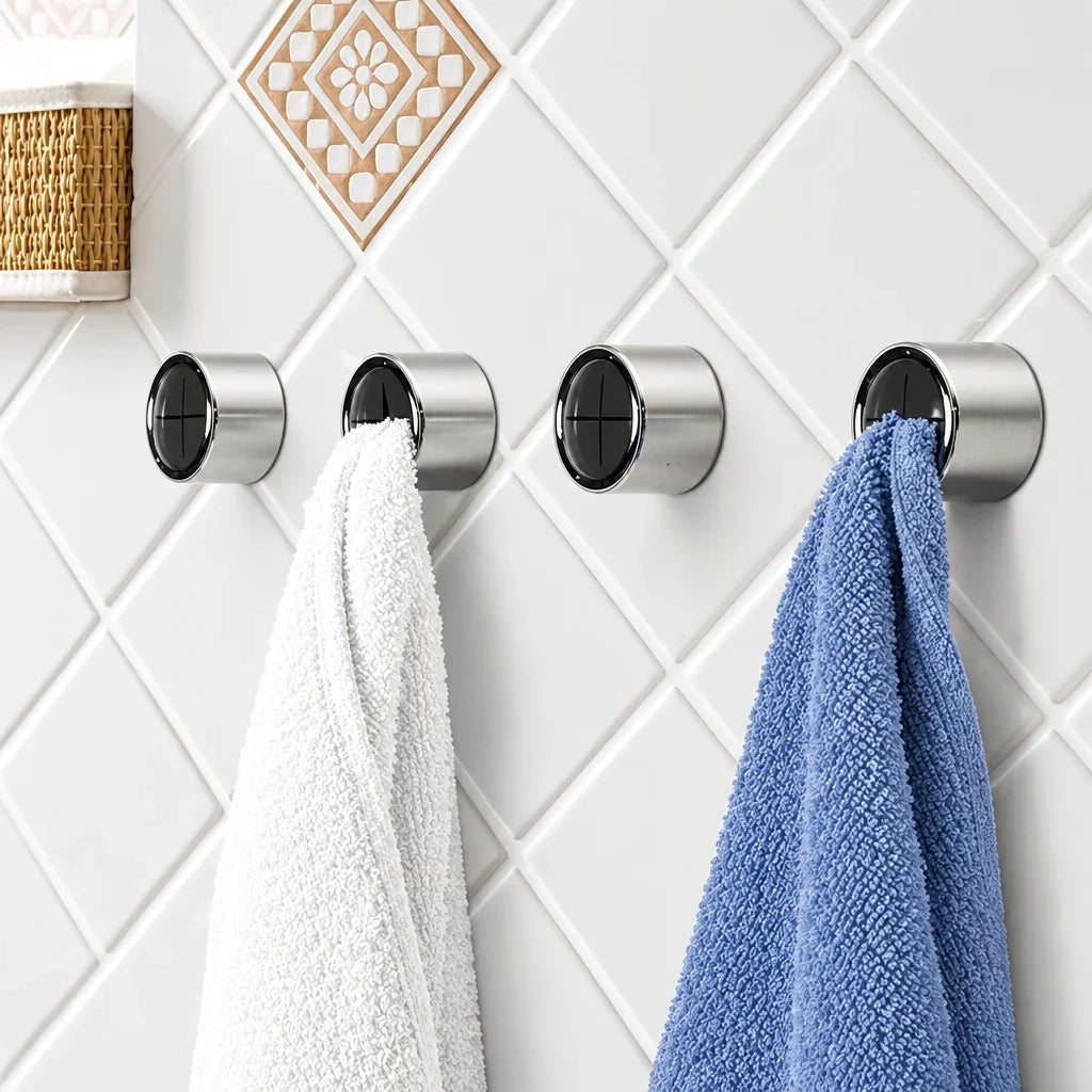 Kitchen Towel Clips Adhesive Tool-Free Set of 4