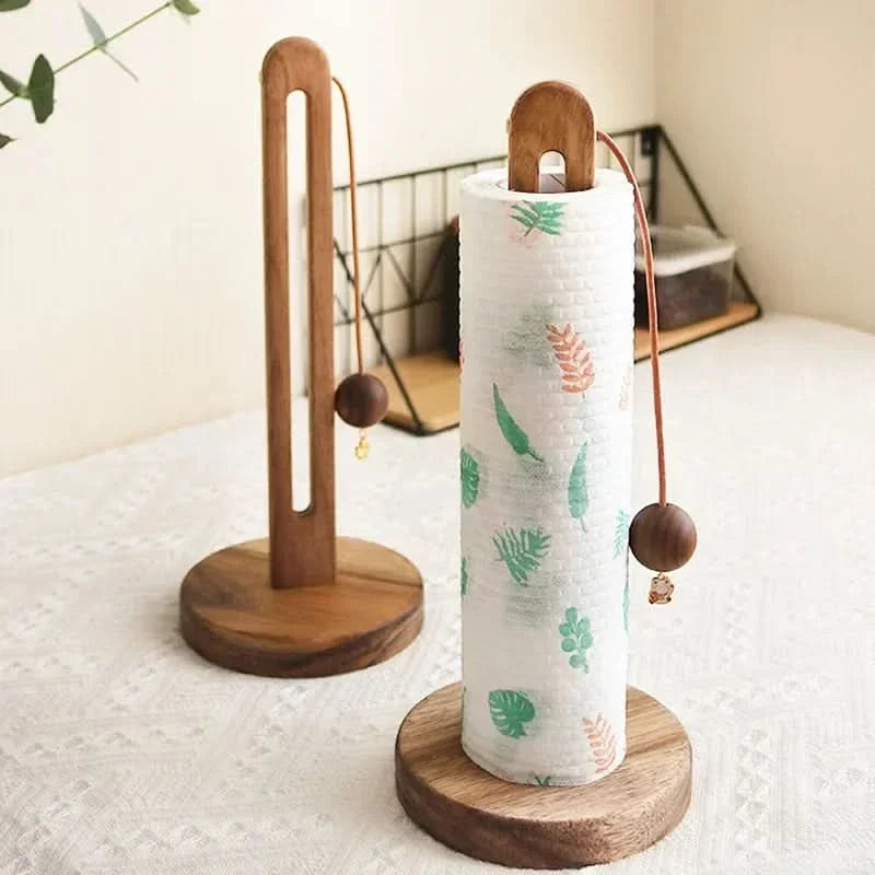 Kitchen Towel Holder Solid Wood Space-Saving