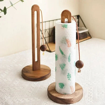 Kitchen Towel Holder Solid Wood Space-Saving