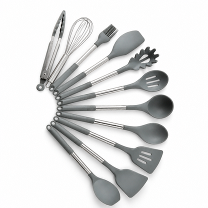 Kitchen Utensil Set 13-Piece Silicone Heat-Resistant Dishwasher-Safe