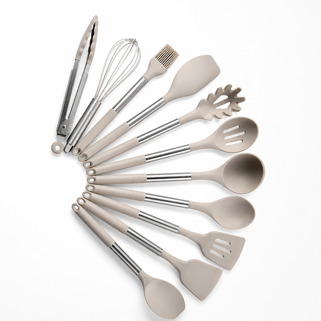 Kitchen Utensil Set 13-Piece Silicone Heat-Resistant Dishwasher-Safe