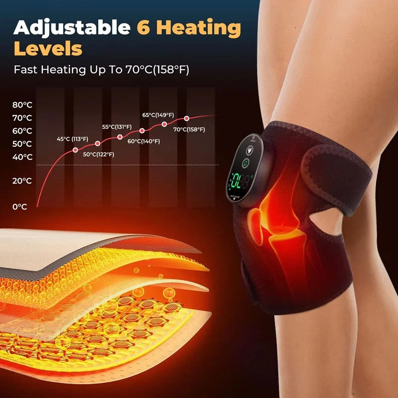 Knee Heating Pad Cordless Rechargeable Six Heat Levels