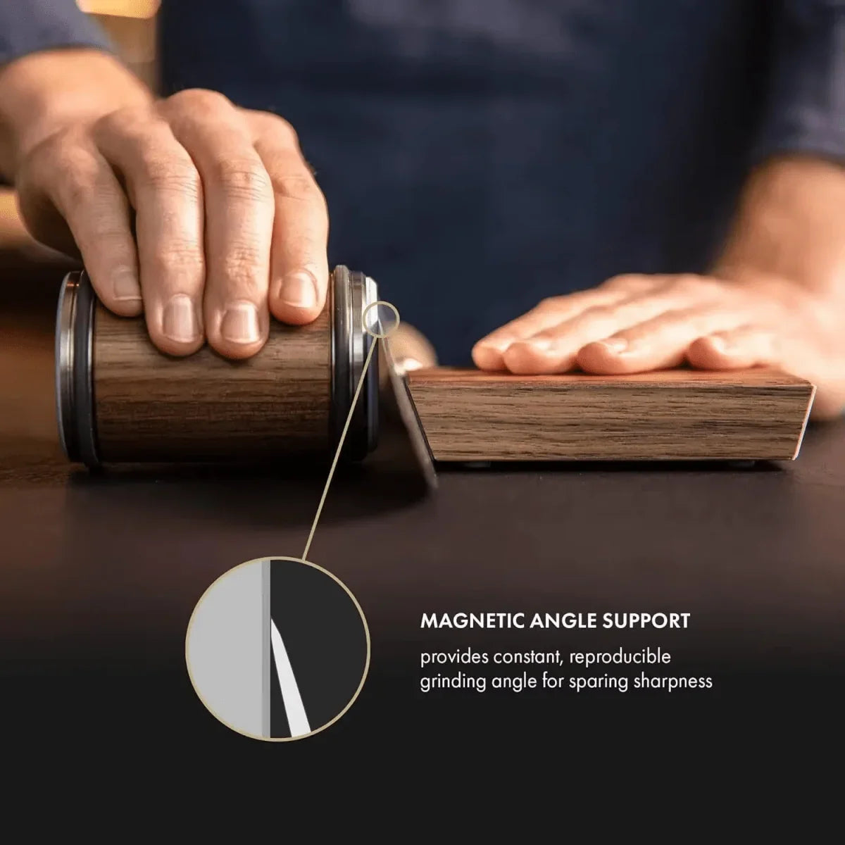 Knife Sharpener Diamond Roller Ceramic Honing Wheel Magnetic Angle Guide