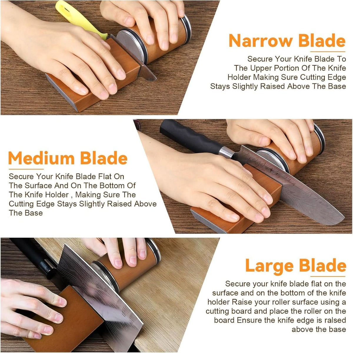 Knife Sharpener Diamond Roller Ceramic Honing Wheel Magnetic Angle Guide