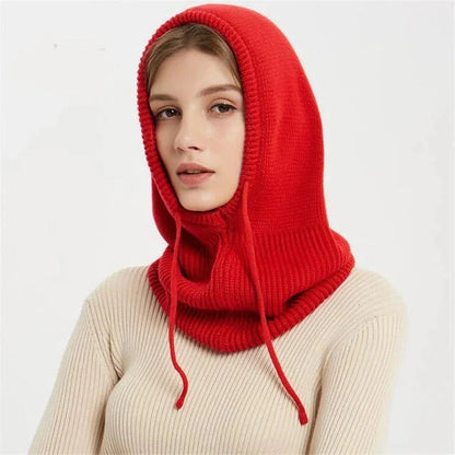 Knit Beanie Cashmere Blend Adjustable Drawstring