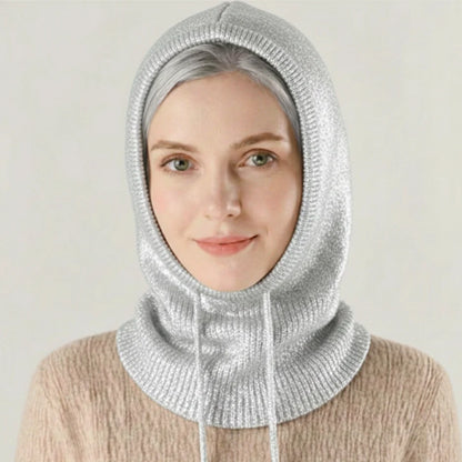 Knit Beanie Cashmere Blend Adjustable Drawstring