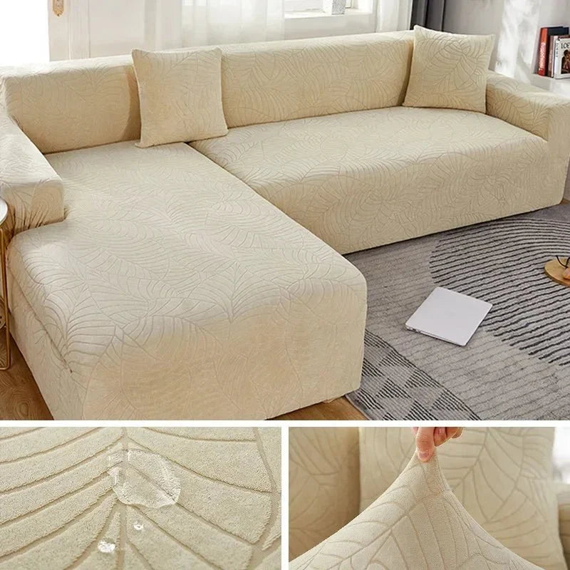 L-Shaped Sofa Cover Polyester Machine-Washable Stain & Pet Hair Protection