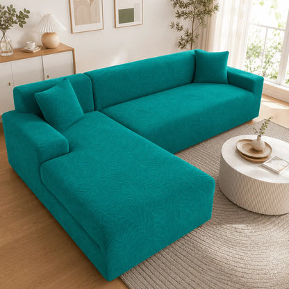 L-Shaped Sofa Cover Polyester Machine-Washable Upholstery Protection